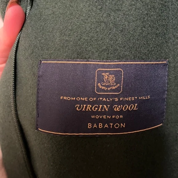 Aritzia Babaton Women's Emerald Green Wool Coat - Picture 4 of 5